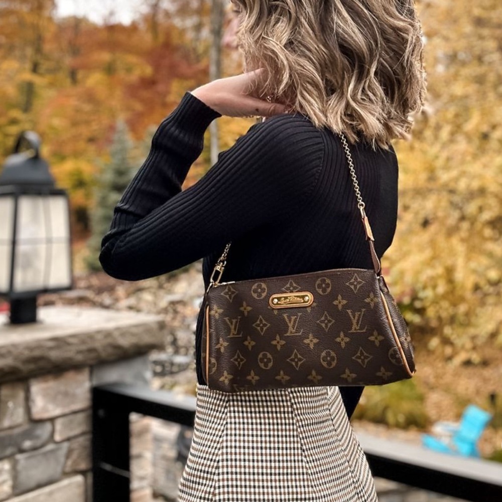BRAND NEW! LV Louis Vuitton Eva Monogram Canvas Evening Clutch/ Handbag UNUSED - Picture 2 of 16